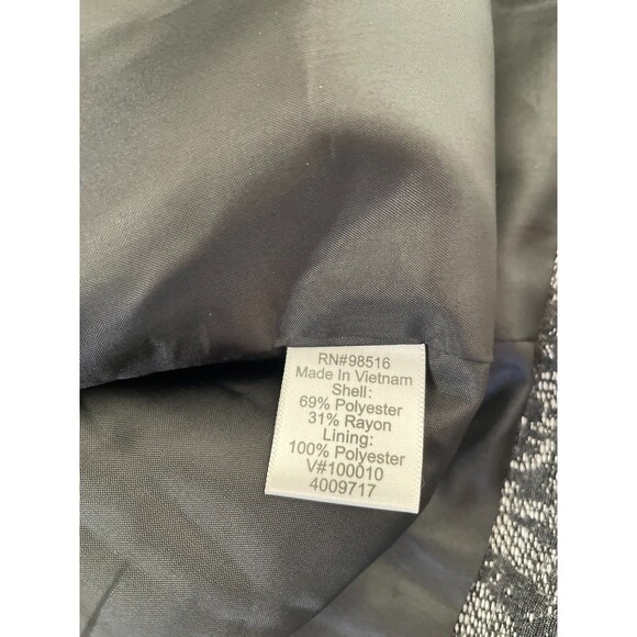Coldwater Creek Gray Abastract Print Blazer One Button Size 12 - Picture 8 of 11